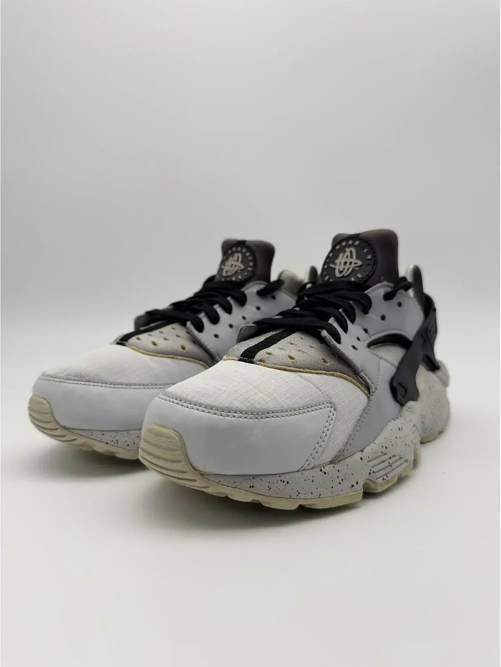 Nike Air Huarache Run Premium Men's Sneaker Pure Platinum Black Size 8